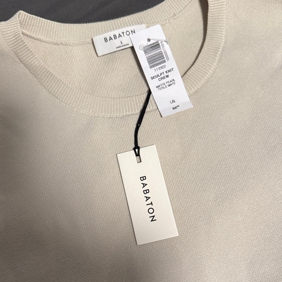 Aritzia Babaton Beige Sculpt Knit Crew Sweater - Picture 2 of 3